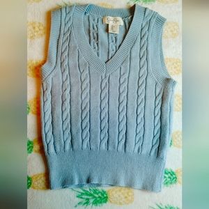 Blue Jessica Simpson Sweater Vest Top L